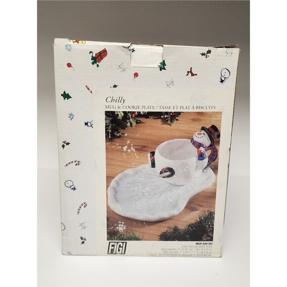 FIGI Chilly Vintage Snowman Mug & Cookie Plate - Picture 2 of 12
